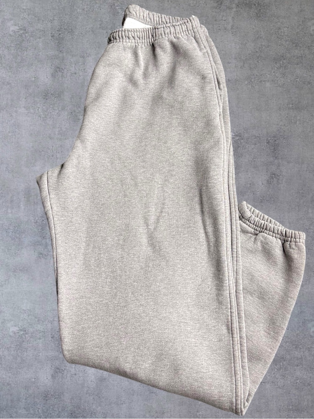 Vintage Lands’ End Sweatpants Mens L 36-38 Gray Made USA Cotton Fleece Joggers